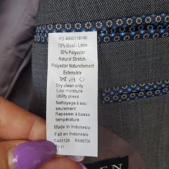 LRL Wool Sport Coat Blazer 40R Grey Single Breasted -UNISEX! - Picture 9 of 10